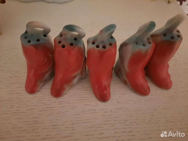 Солонка перечница Красный перец фарфор Полонне зхк