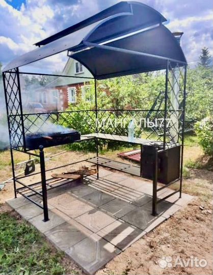 Мангал с крышей