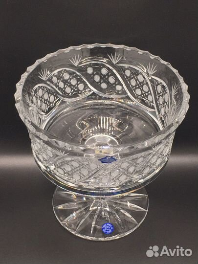 Ваза для фруктов хрусталь