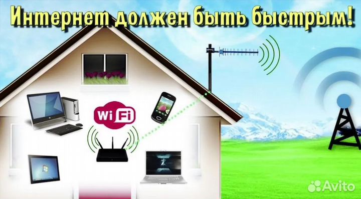 Антенны, Спутниковое телевидение, Интернет WiFi 4G