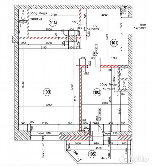 Обмеры помещений