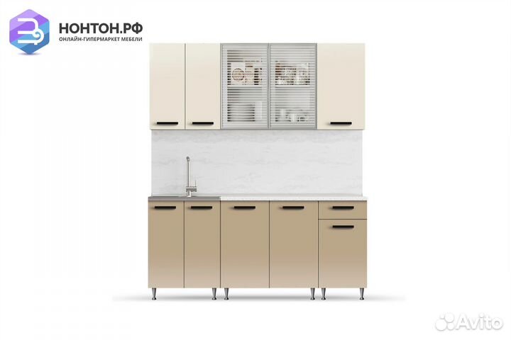 Кухня Рио-1 1.8м бежевый / капучино