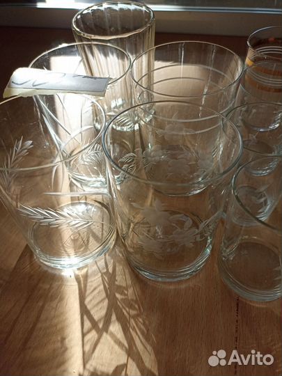 Стаканы и рюмки СССР из тонкого стекла