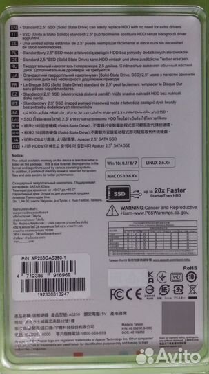 SSD диск Apacer 256 Гб