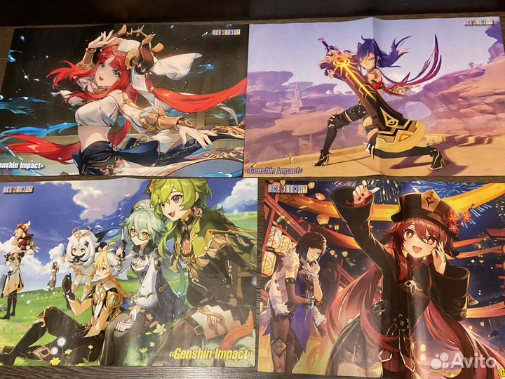 Плакаты геншин импакт 14 шт,10 р за штуку