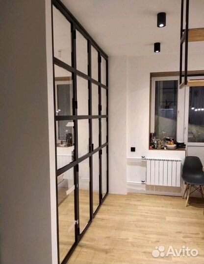 Металлическая перегородка в стиле Лофт