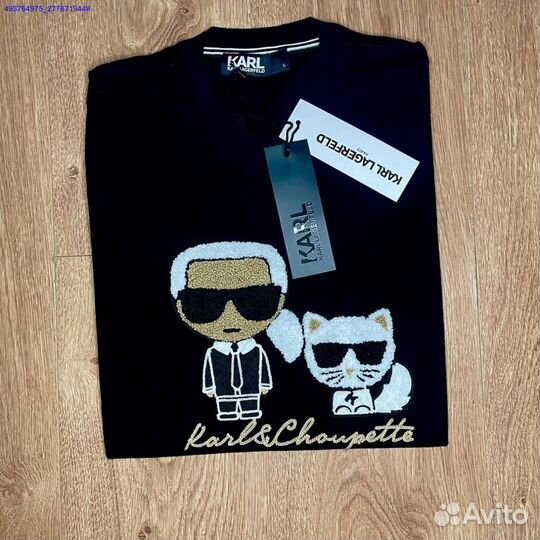 Футболка Karl Lagerfeld черная S XL XXL (Арт.54827)