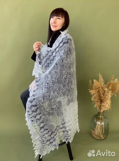 Паутинка пуховая ажурная