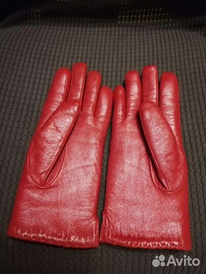 Перчатки женские зимние, кожа натуральная