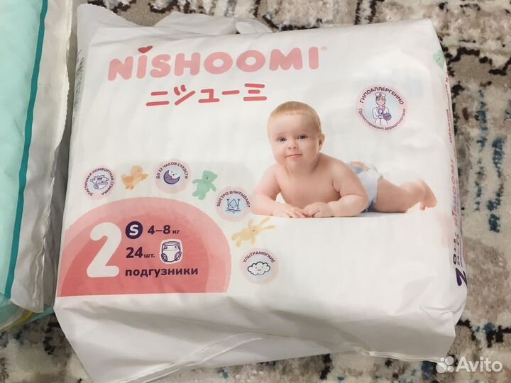 Подгузники merries 3 Pampers premium care 2