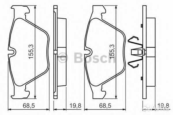 Комплект тормозных колодок 0986494354 bosch