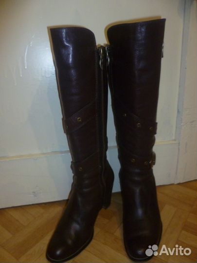 Сапоги женские осенние, кожаные