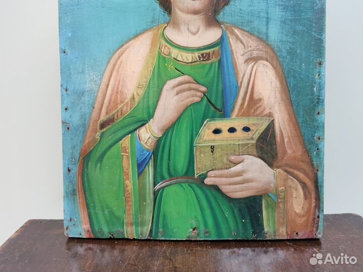 Икона Святой Целитель Пантелеймон 19 век