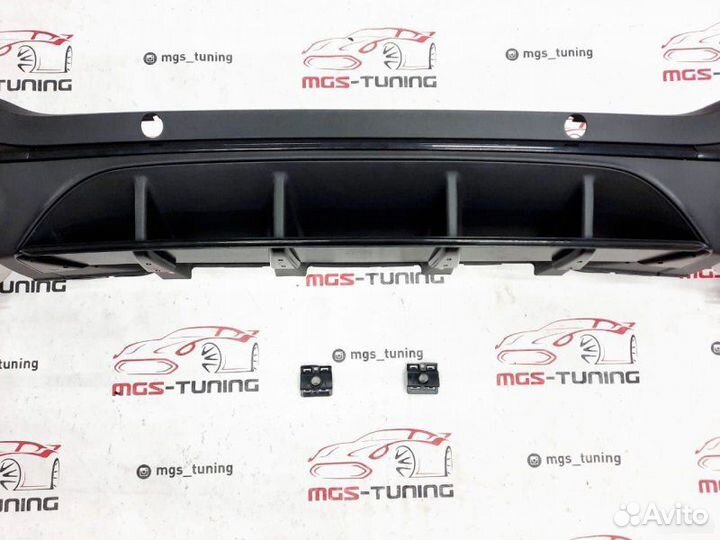 Диффузор с черными насадками GLC X253 рест. 63 AMG