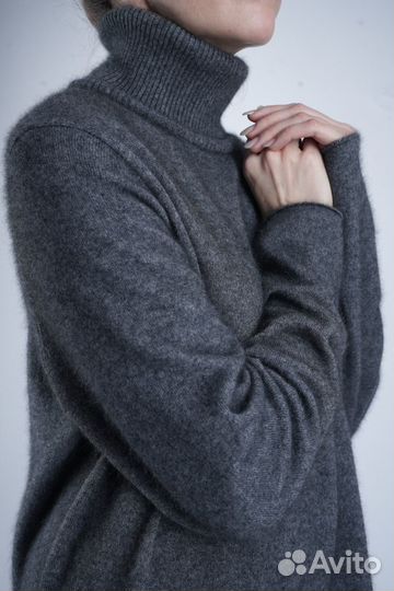 Платье свитер кашемир и меринос цвет графит