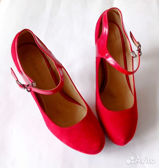 Туфли красные на высоком каблуке 40 р