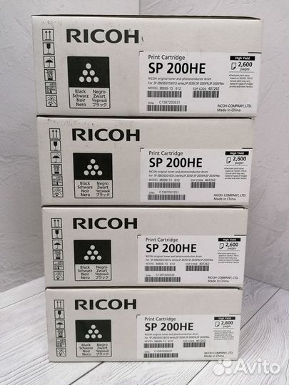 Картриджи оригинальные Ricoh SP 200HE разные