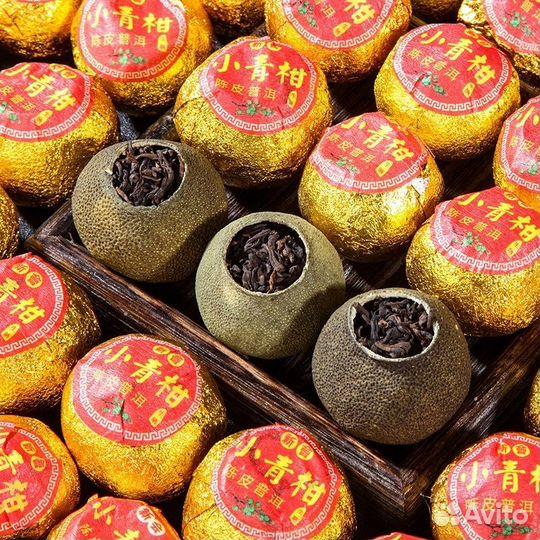 Шэн Пуэр в мандарине чай