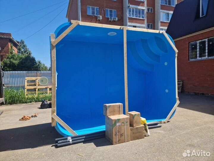 Бассейн из пластика 3х4х1,5