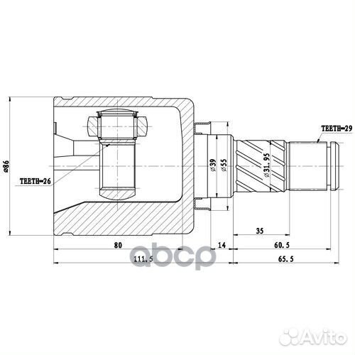 Шрус Внутренний Z87613R Zikmar