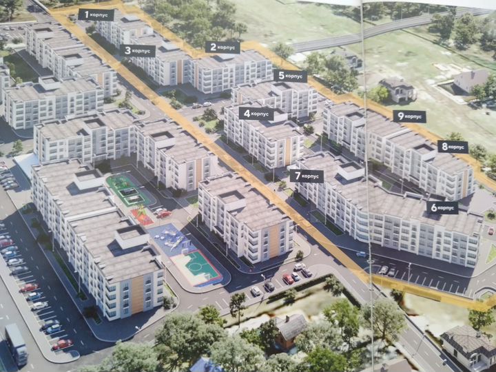 1-к. квартира, 44,7 м², 1/4 эт.