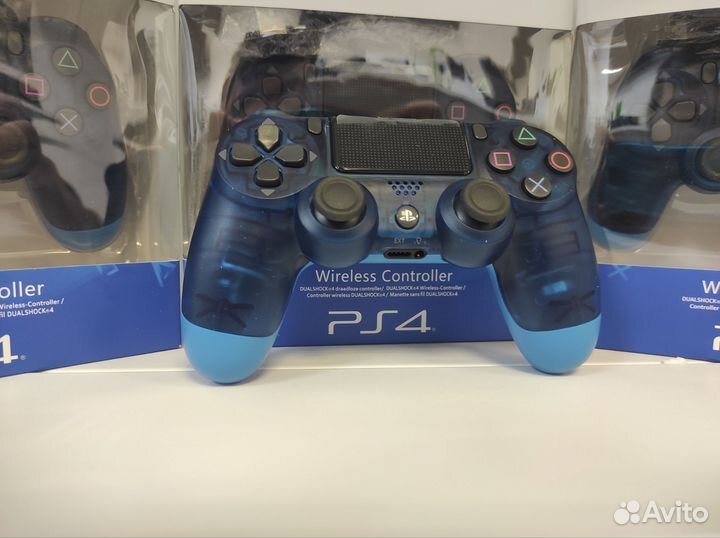 Геймпад Sony PS4 прозрачно-синий