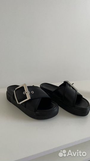 Шлепки на платформе,р.37