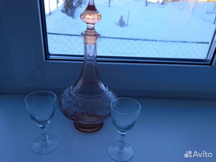 Графин СССР 50-е гг, цветное стекло