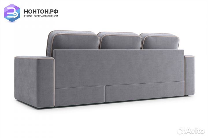 Диван угловой дельфин Берген серый