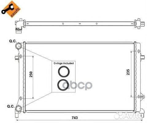 Радиатор двигателя (Al) VW Golf 1.4 09- 53404 5