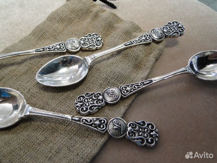 Столовое серебро в ассортименте (ложки, вилки)