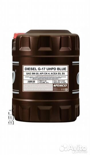 Масло моторное diesel G-17 Blue SAW 5W-30