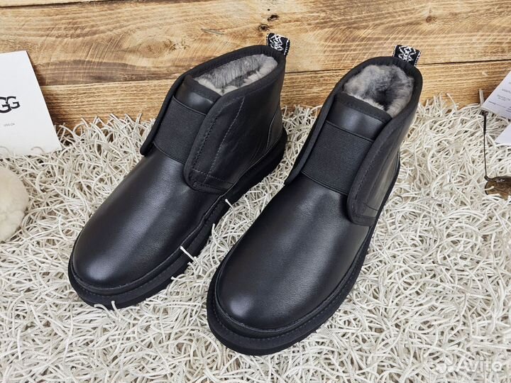 Ugg Neumel Flex Leather Black женские оригинал