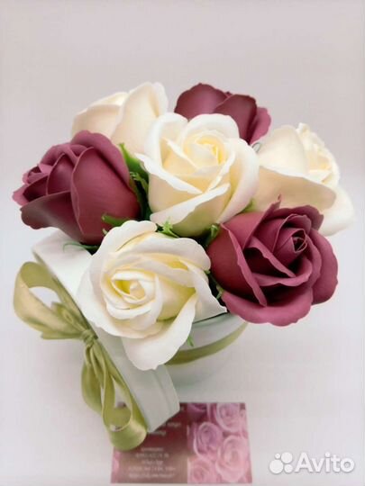 Розы из мыла