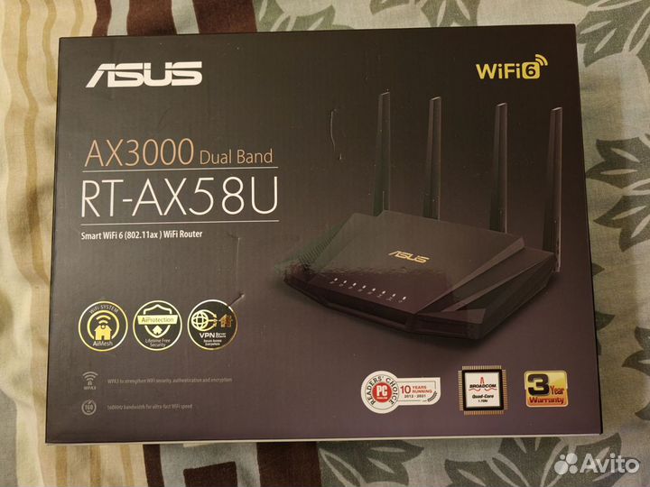 Wi-Fi роутер asus RT-AX58U v2