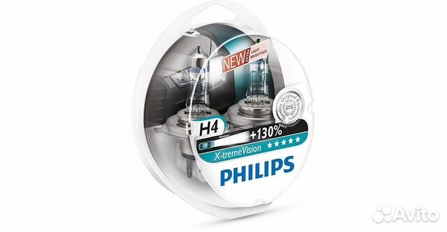 Лампа "Philips" H4 60/55W + 130 "X-treme Vision"