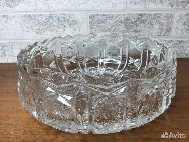 Тяжелый Хрусталь салатник конфетница Югославия