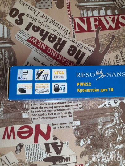Кронштейн для тв наклонный Resonans PWH22