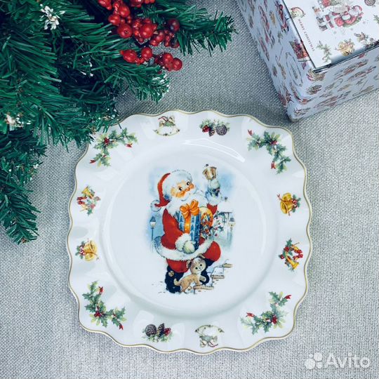 Набор тарелок на 6 персон новый год/фарфор