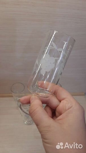 Хрустальные бокалы 6шт