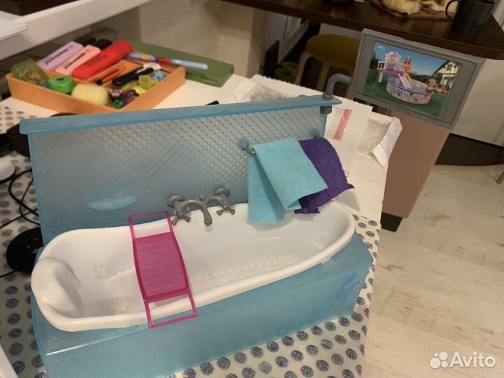 Игрушечная Кухня и Ванна Куклы барби