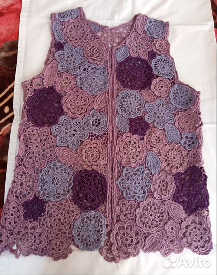 Ирландское кружево жилет