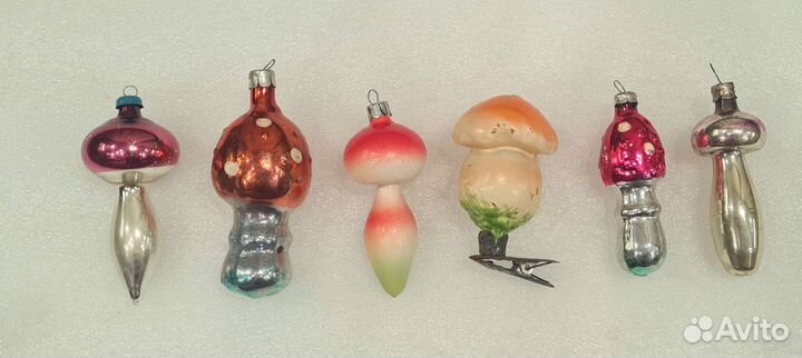 Елочные игрушки СССР грибы