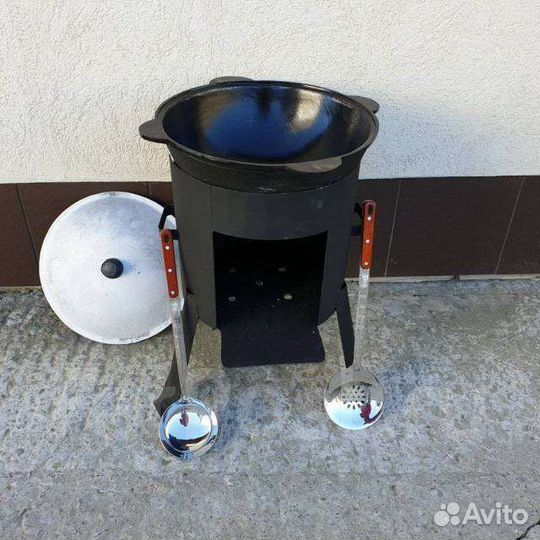 Печка, подставка и казан в розницу лт