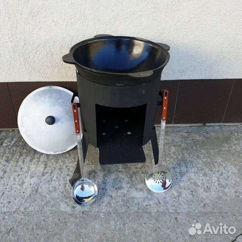 Печка, подставка и казан в розницу лт