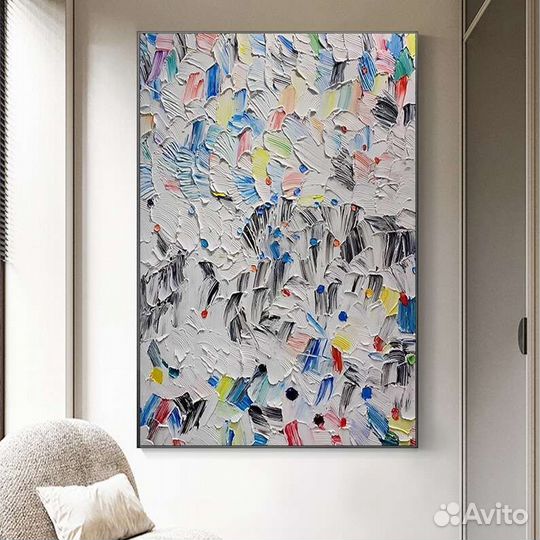 Картина маслом приятная абстракция