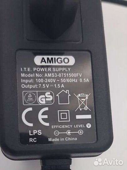 Блок питания AC/DC Adaptor amigoams3-0751500FV