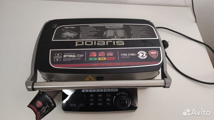 Гриль Polaris PGP 3002DP Optimal Temp 2100w Новый