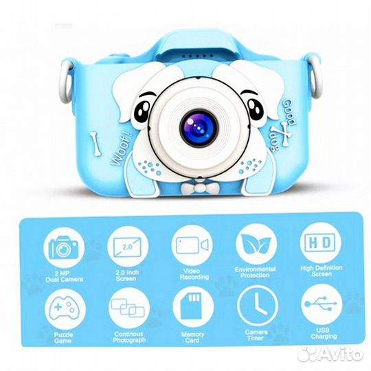 Детский цифровой фотоаппарат Fun Бульдог+