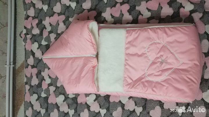 Конверт на выписку для девочки осень зима